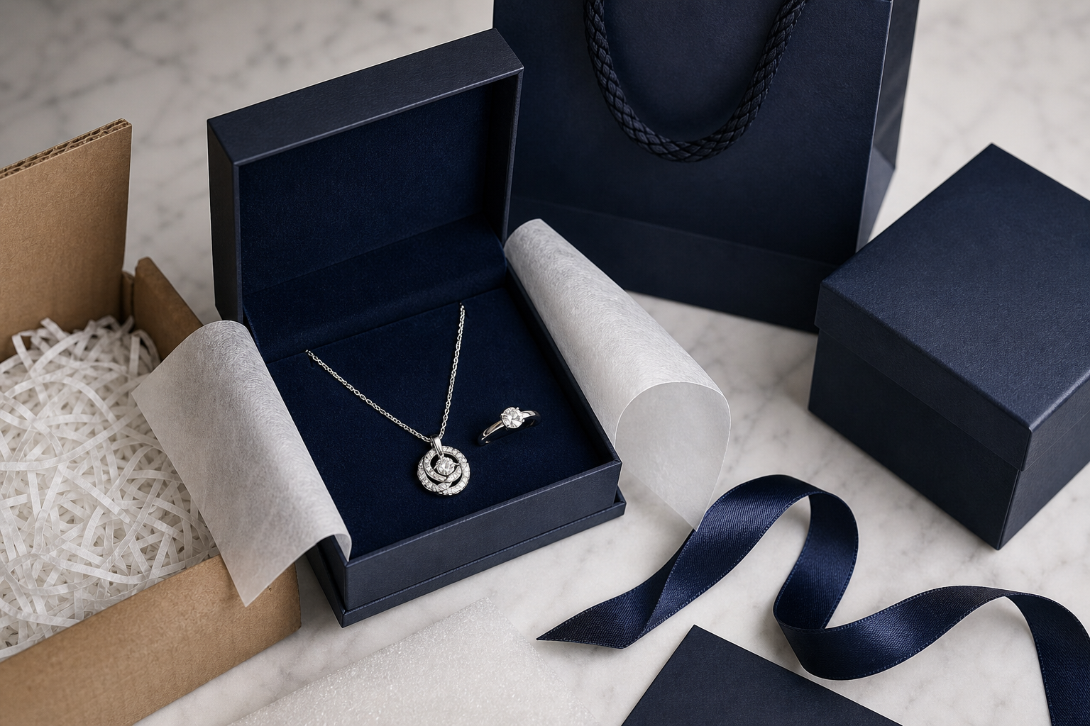 Sterling silver jewelry prepared in premium Silver Glow packaging